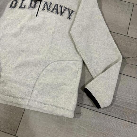 Old Navy Y2K Classic Fleece Quarter Zip Pullover Black Trim Size M Vintage Skate - Picture 5 of 8